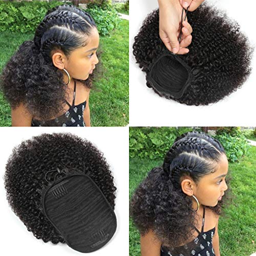 8" ponytail kinky curly